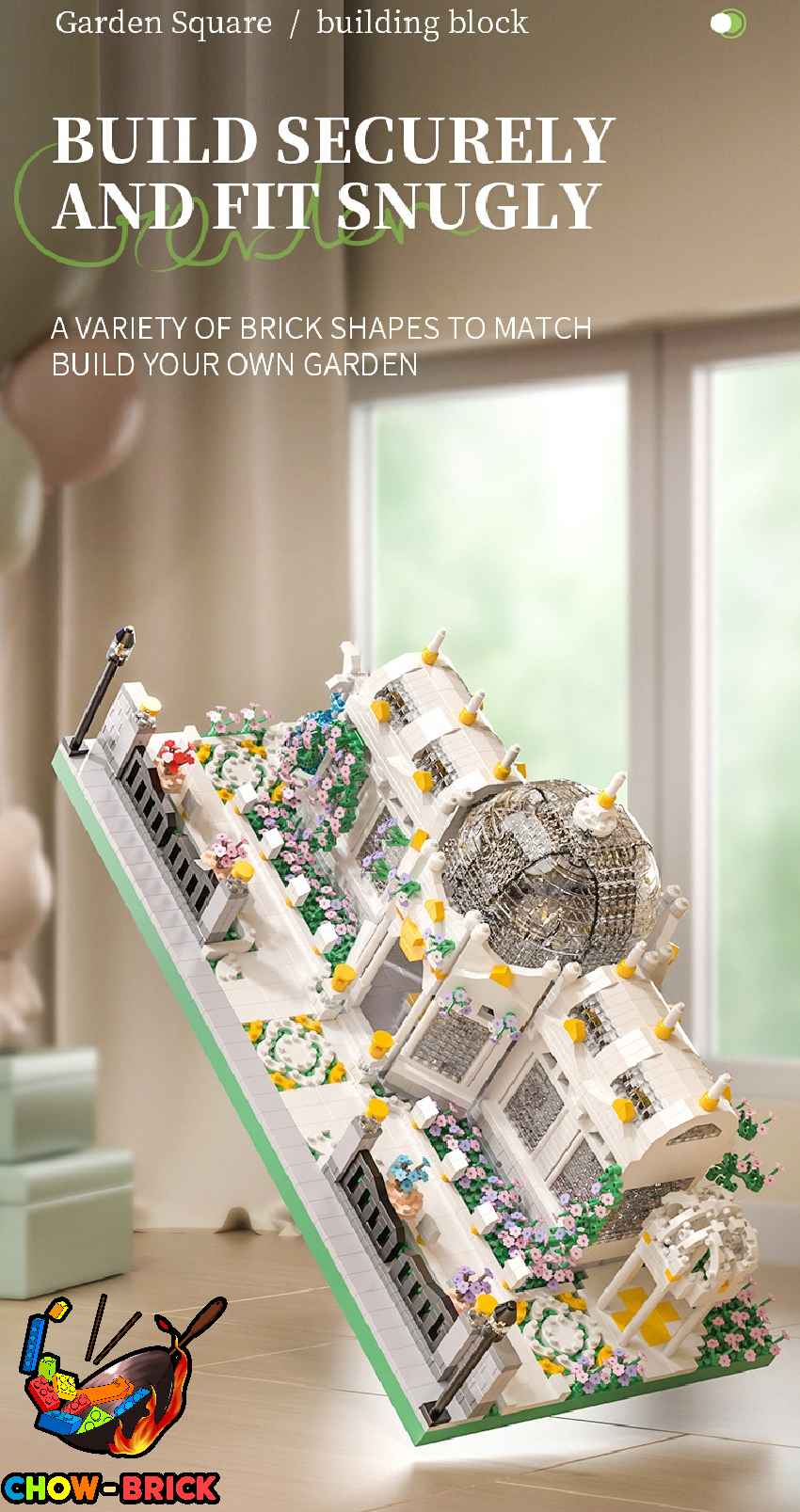 4th Party 61026 Neoclassical Garden Square - ChowBrick Store