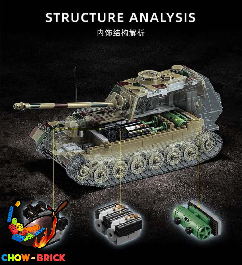12GO 1/28 97023 Jagdpanzer Tiger/P (Elephant) - ChowBrick Store