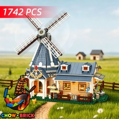 ちょこ Jie Star 59166 Ranch Windmill w/ Lights - ChowBrick Store
