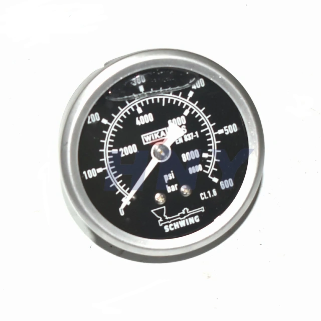 10010331 Pressure Gauge 0-600 Bar For Schwing Concrete Pump BPL 900