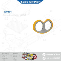 519314 Spectacle Wear Plate 540 DURO22 for Putzmeister Concrete Pump