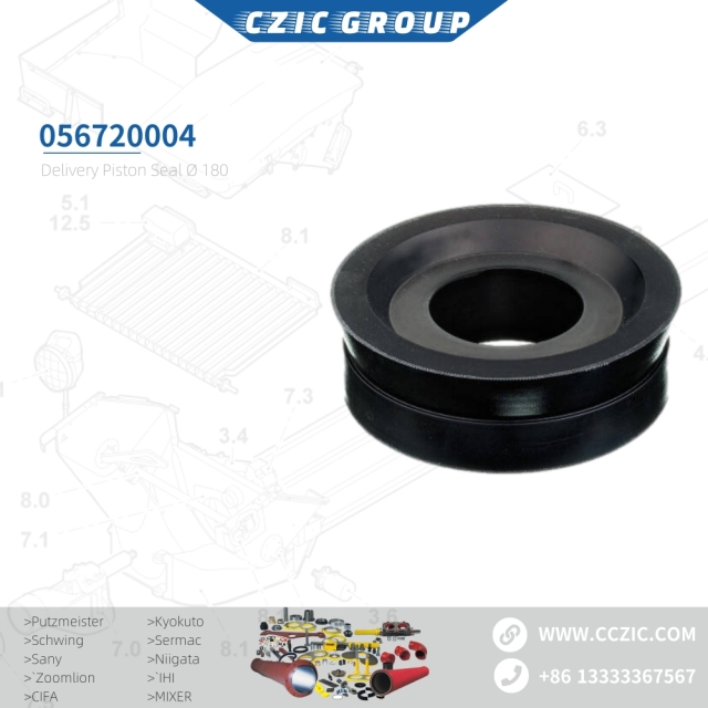 Putzmeister Spare Part DELIVERY PISTON SEAL Q180