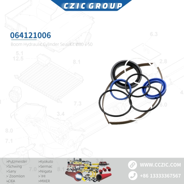 Boom hydraulic cylinder seal kit Ø80 / 50