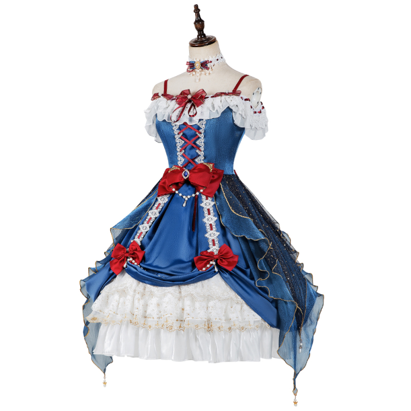 Lolita starry sky lolita Japanese Soft Girl jsk strap dress Cos Loli sweet princess tea party retro dress Vestidos