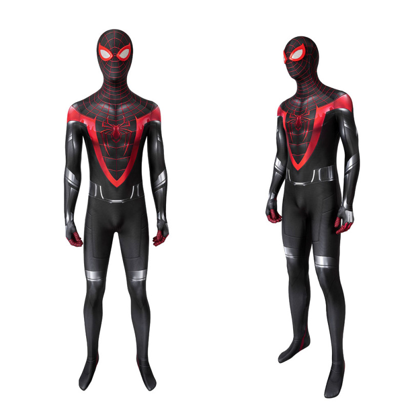 PS5 spider man miles morales Cosplay Costume Jumpsuit Mask Outfit