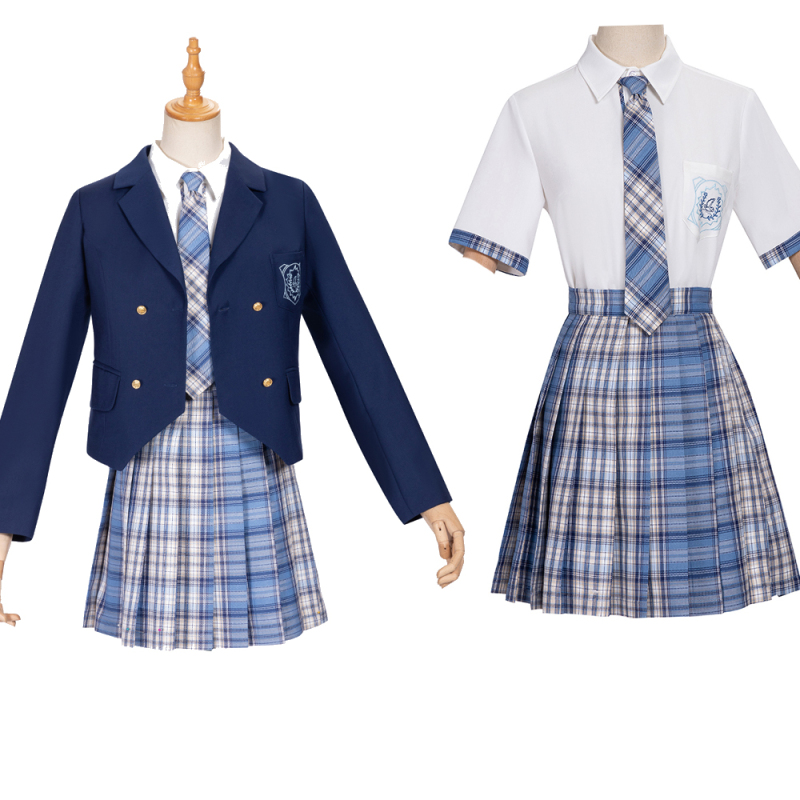 2020 New Summer School Girl Skirt Japanese College JK Uniform Embroidery Student Full Sleeve White Shirt Women's Shirt