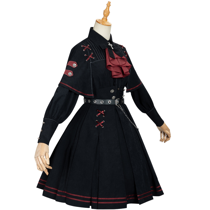 Lolita dress tenue kawaii Japanese Women Black Gothic Lolita Dress Victorian Renaissance Retro Chic Punk Style