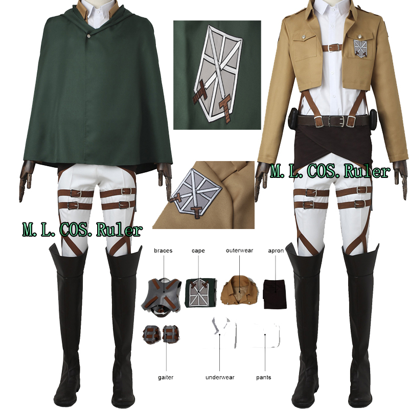 Attack on Titan Cosplay Costume Training Corps Shingeki no Kyojin Halloween Suit