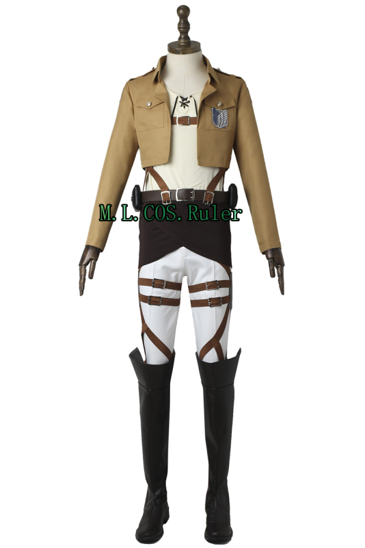 Attack on Titan Cosplay Costume Yeager Custom Made Suit Halloween Outfit