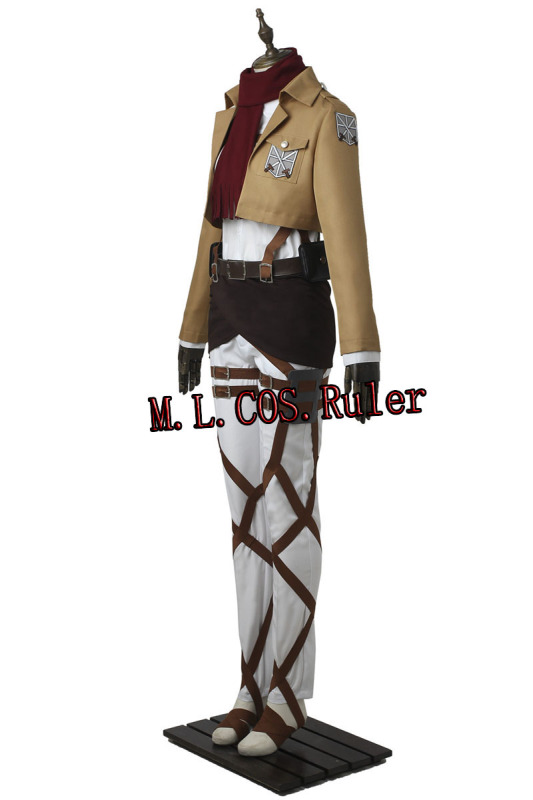 HOT COS Ackerman From Attack on Titan Cosplay Costume Hallowen All Size