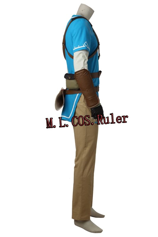 Legend of Zelda Breath of the Wild Link Cosplay Costume Only Top Blue Shirt Custom Made For Halloween Clothes Free Shipping