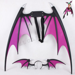 New the Original Vampire Darkstalker Morrigan Aensland Wings and Headband PVC Cosplay Prop Accessories