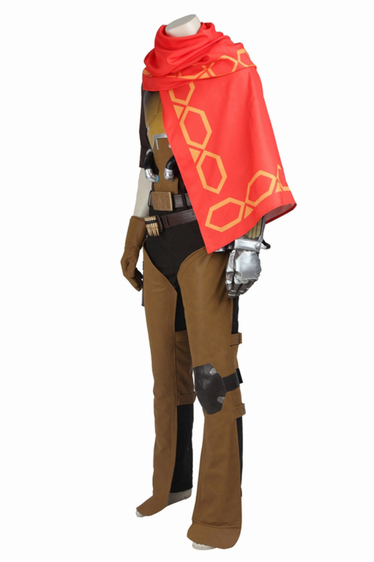 HOT Games OW Jesse Mccree Cosplay Costume Full Suit with Hat Customized High Quality