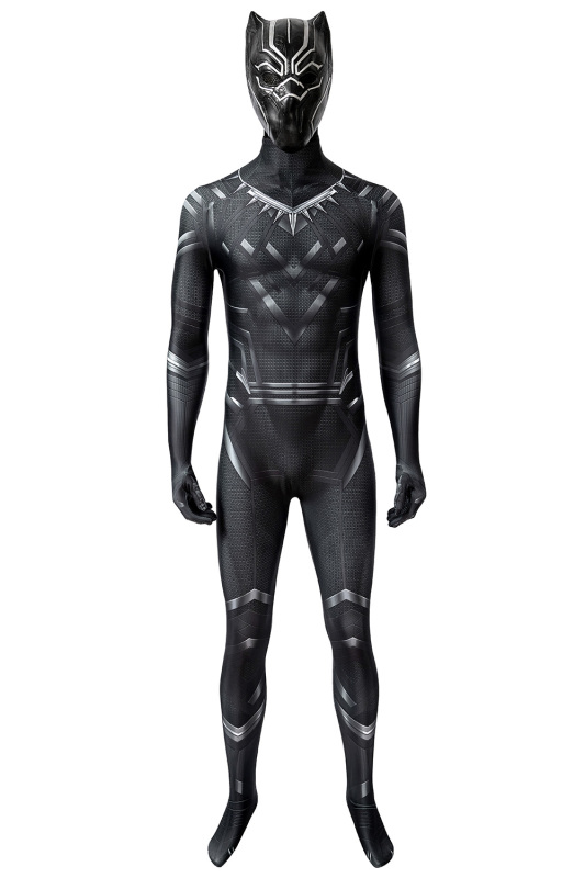 2021 NEW ARRIVAL Panther  T'Challa Cosplay Costume Jumpsuit mask Halloween suit