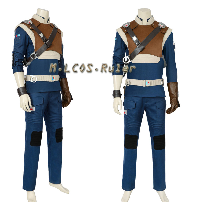 Star Wars Jedi: Fallen Order Cosplay Costume Halloween Outfit Men's Set with Shoes