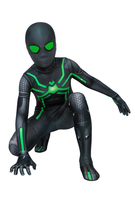 New Popular spider man PS4 Stealth Big Time suit Cosplay Costume Halloween for children