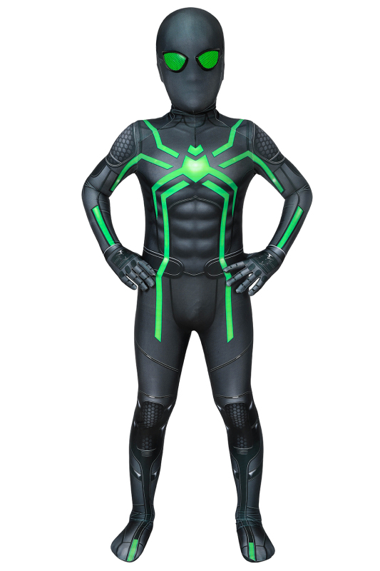 New Popular spider man PS4 Stealth Big Time suit Cosplay Costume Halloween for children