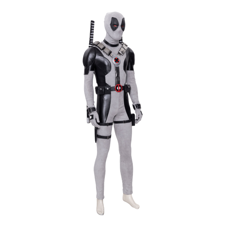 Deadpool Cosplay Costume Grey Outfit Wade Bodysuit X Force Halloween Unisex