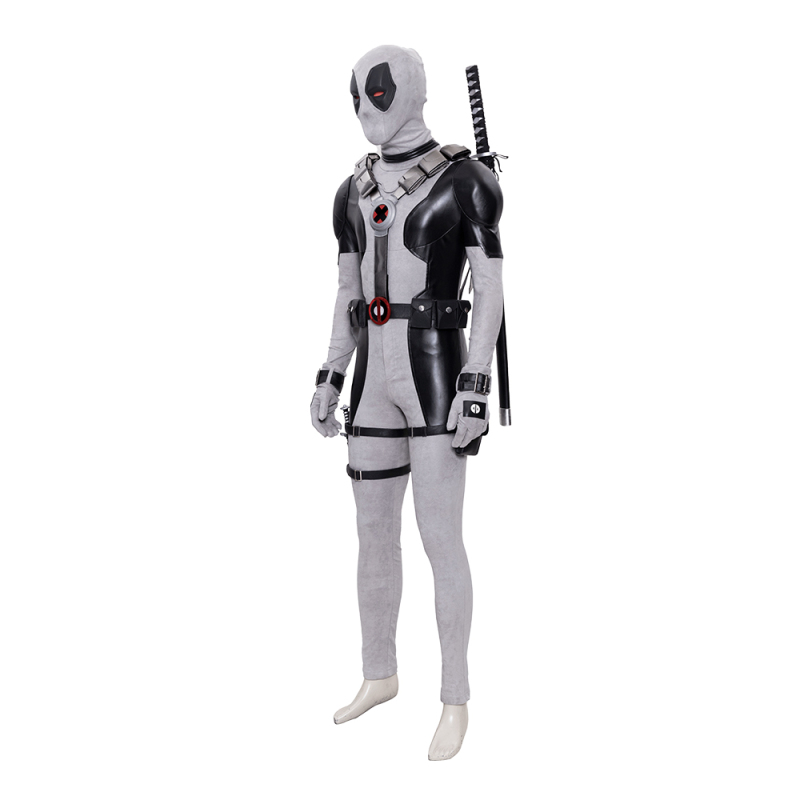 Deadpool Cosplay Costume Grey Outfit Wade Bodysuit X Force Halloween Unisex