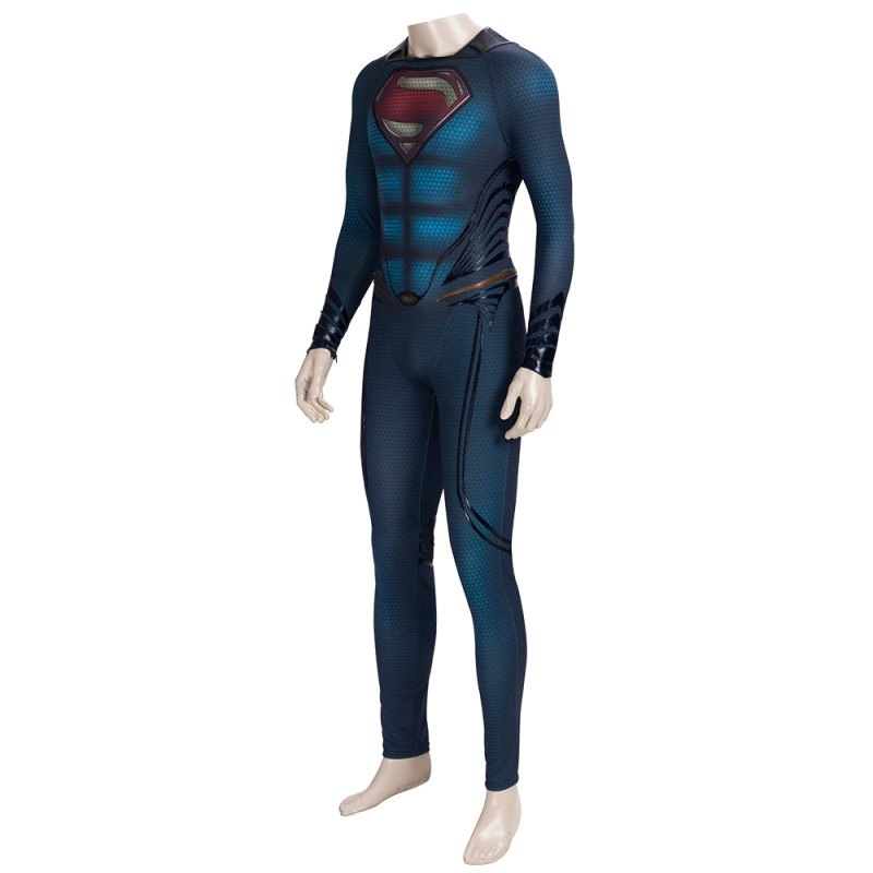 Superman Cosplay Costume Jumpsuit Cape Halloween Outfit