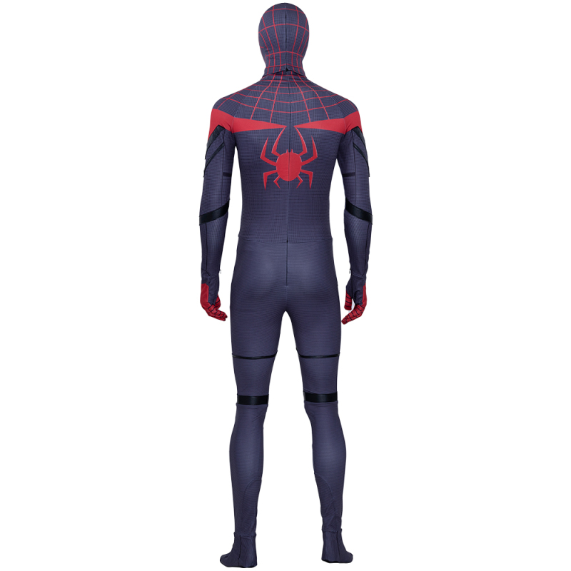Spider -man Miles Morales  Cosplay Costume Jumpsuit Mask Halloween
