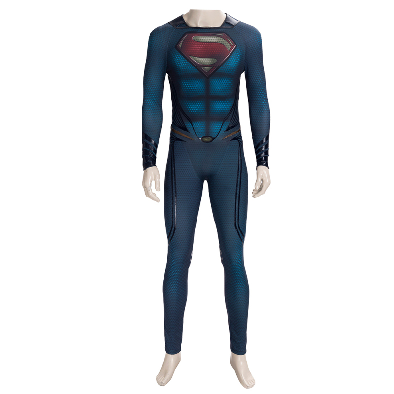 Superman Cosplay Costume Jumpsuit Cape Halloween Outfit