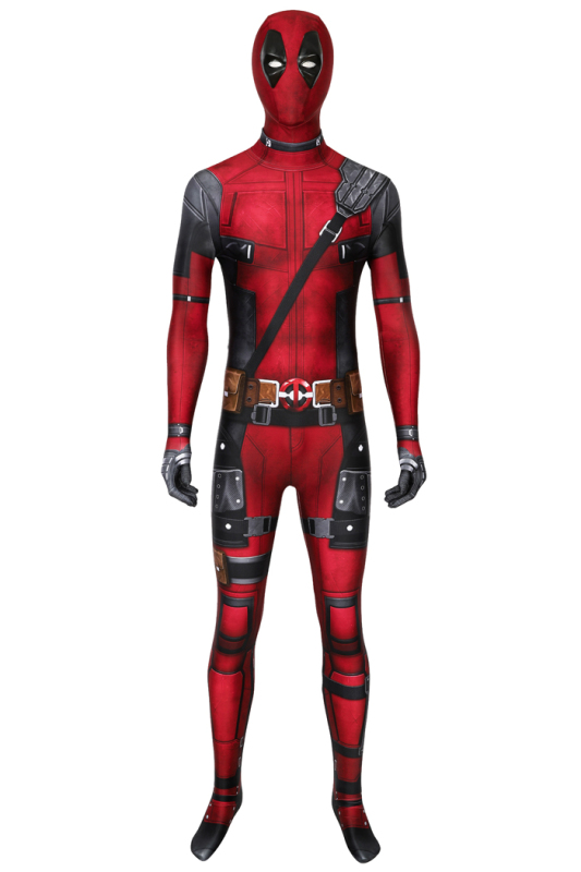 2020 New Deadpool Wade Wilson Cosplay Costume Halloween Outfit Jumpsuit Mask