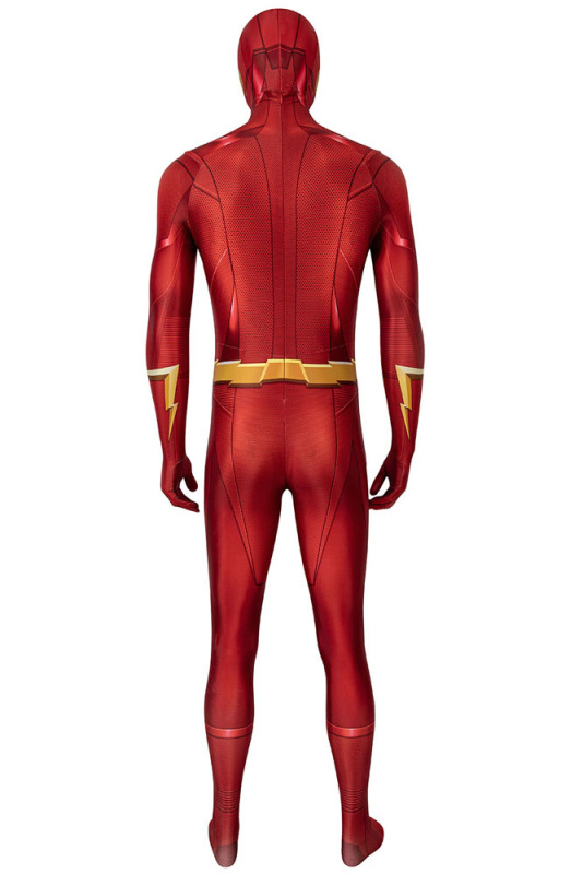 New The Flash Season 5 Barry Allen Cosplay Costume Halloween Outfit Jumpsuit Mask