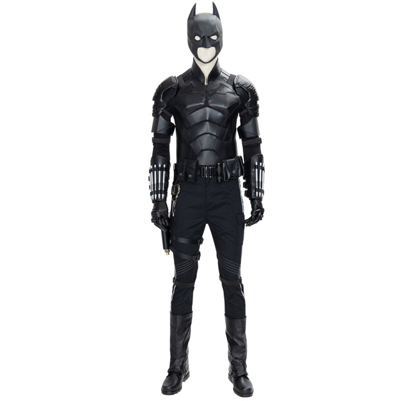 2021 Movie The Batman Bruce Wayne Cosplay Costume Fancy Halloween Outfit Adult Man Superhero