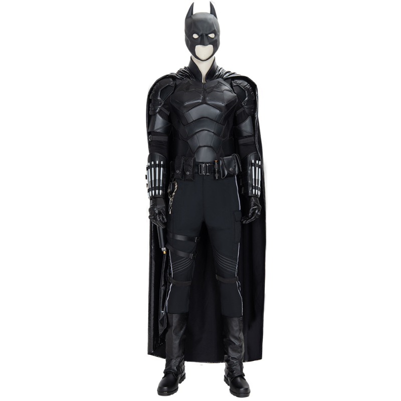 2021 Movie The Batman Bruce Wayne Cosplay Costume Fancy Halloween Outfit Adult Man Superhero