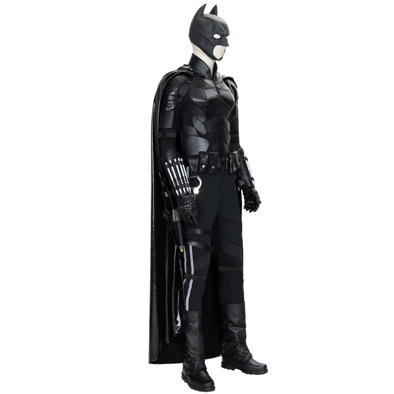 2021 Movie The Batman Bruce Wayne Cosplay Costume Fancy Halloween Outfit Adult Man Superhero