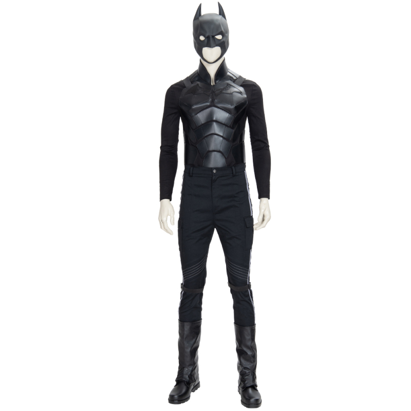 2021 Movie The Batman Bruce Wayne Cosplay Costume Fancy Halloween Outfit Adult Man Superhero