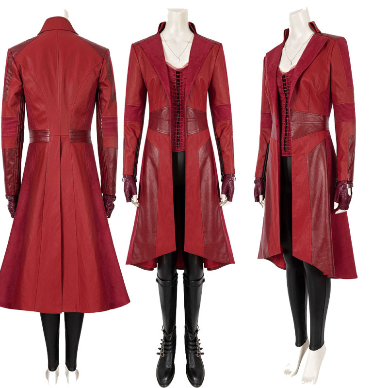 Avengers 4: Endgame Scarlet Witch Wanda Maximoff Cosplay Costume Outfit