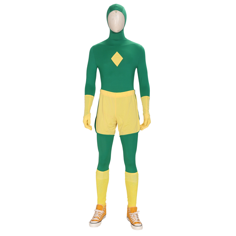 Wanda Vision Cosplay Superhero Vision Cosplay Costume Men Jumpsuit Green Avenger Halloween Outfits Cloak Yellow Custom Made