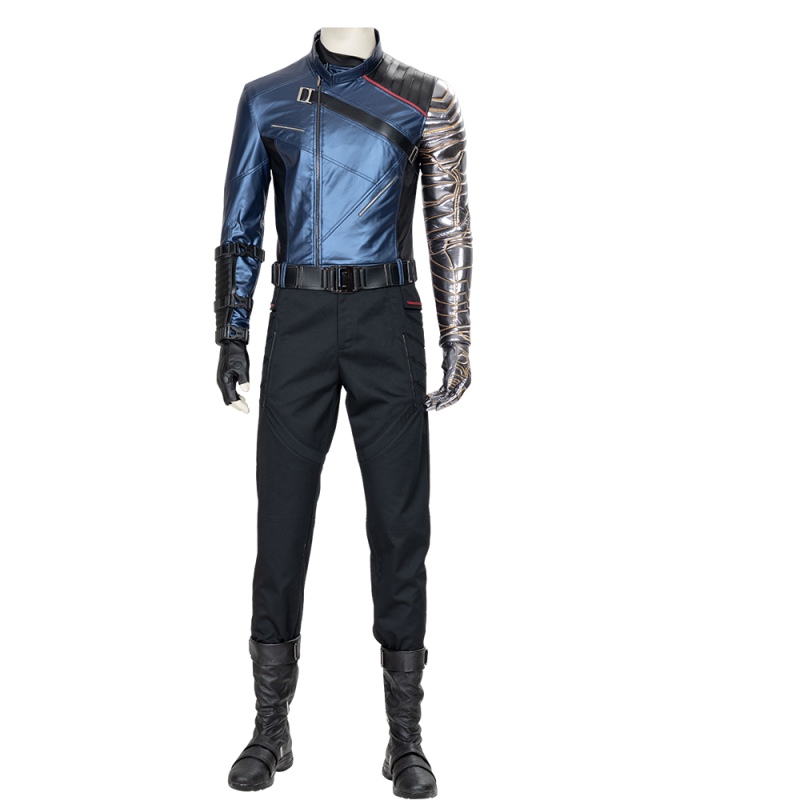 Movies The Falcon and the Winter Soldier Cosplay Winter Soldier Costumes Bucky Barnes Outfit Uniform Halloween Carnival Custom