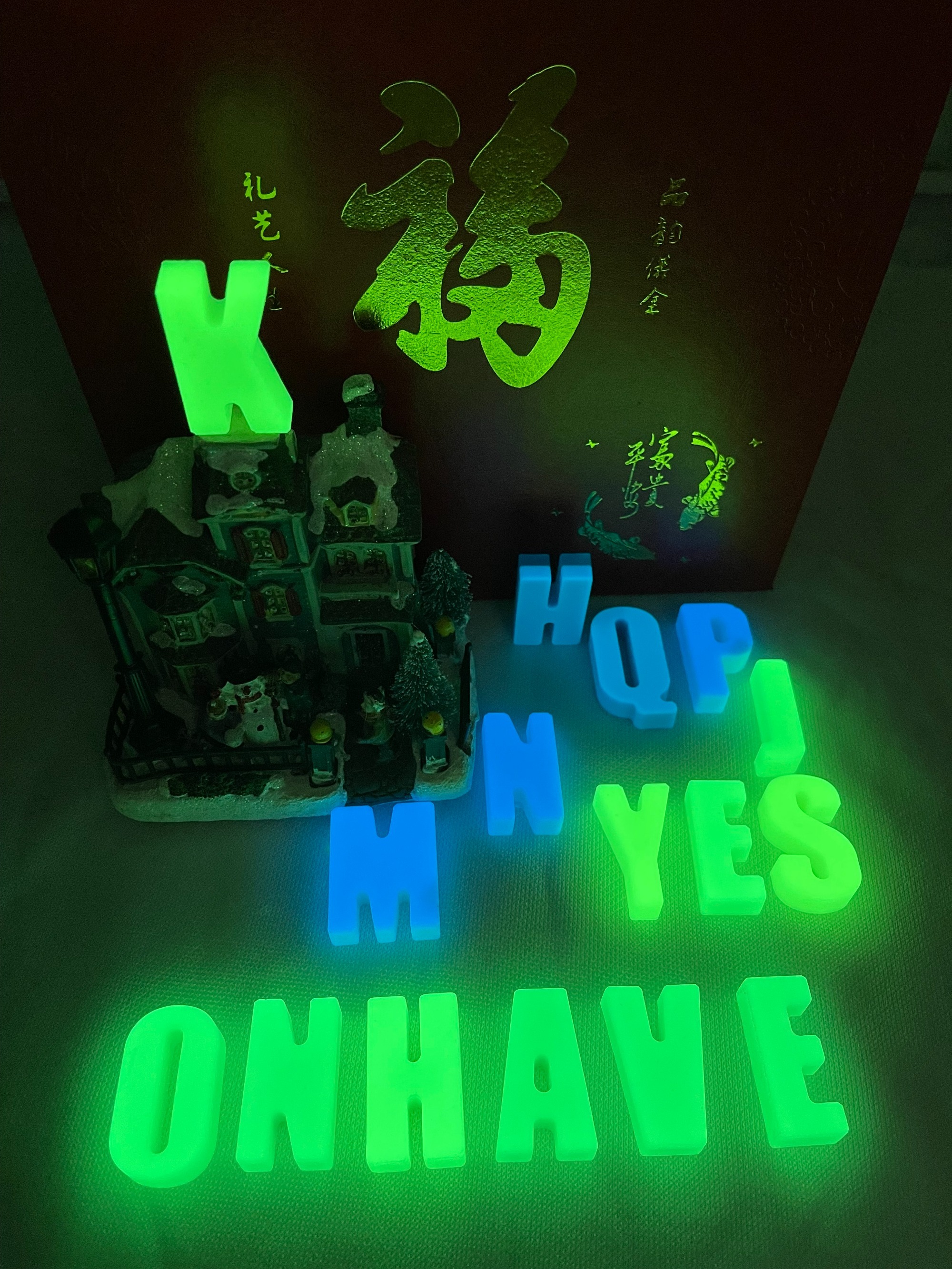 Yellow Green Light glow in dark pigment