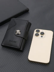 Men's Letter Pattern Embossed PU Wallet