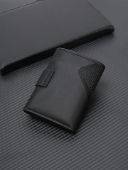 Men's Letter Pattern Embossed PU Wallet