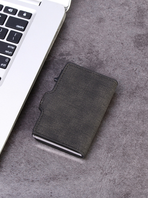 Men's PU Business Automatic Bullet Credit Card Holder