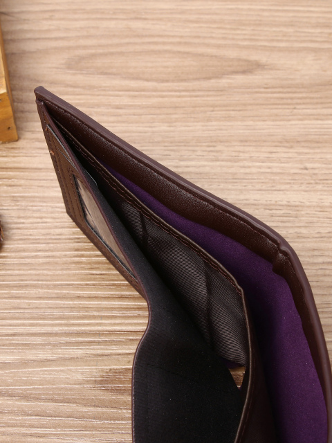 Men's Frosted Contrast PU Large Credit Card Storage Wallet