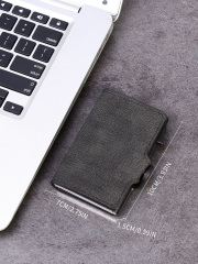 Men's PU Business Automatic Bullet Credit Card Holder