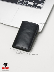Men's PU Business Automatic Bullet Credit Card Holder