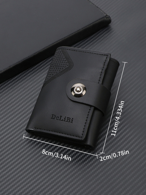 Men's Letter Pattern Embossed PU Wallet