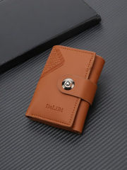 Men's Letter Pattern Embossed PU Wallet