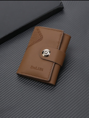 Men's Letter Pattern Embossed PU Wallet