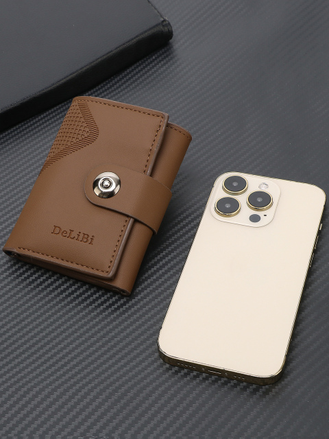 Men's Letter Pattern Embossed PU Wallet