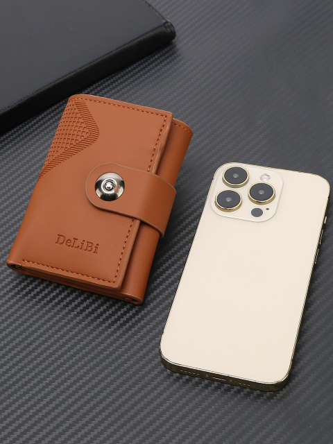 Men's Letter Pattern Embossed PU Wallet