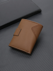Men's Letter Pattern Embossed PU Wallet