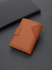 Men's Letter Pattern Embossed PU Wallet