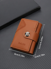 Men's Letter Pattern Embossed PU Wallet